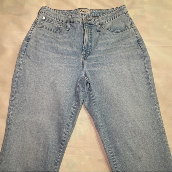 Madewell- The Curvy Perfect Vintage Jean Size 30 Light Merle Wash 90s Straight - Picture 3 of 10
